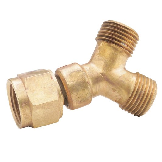 Adaptor, Y Piece for regulator outlets with 5/8”-18 UNF RH Connections